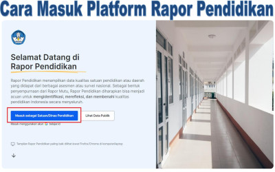 Cara Masuk Platform Rapor Pendidikan